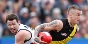 Patrick Dangerfield and Dustin Martin are both stars on the field but take very different approaches off it.