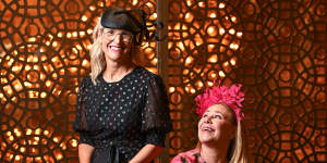 Bridget Marshall (left) and Tresna Cusack says the opportunity to dress up and make a day of it at the Oaks has appeal