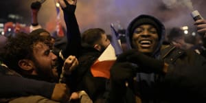 ‘We are together’:French and Moroccan fans celebrate France’s victory