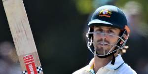 Mitch Marsh posted a half-century in Australia’s run chase in Christchurch.