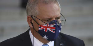 Prime Minister Scott Morrison is in Paris for 24 hours before flying back to Australia. 