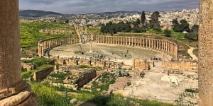 The Oval Plaza in Ancient Jerash.