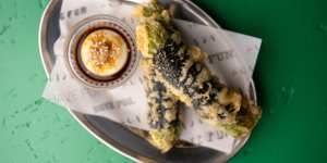 Funda’s fried seaweed rolls. 