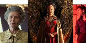 TV shows to look forward to in the second half of 2022 include (from left) The Crown,House of the Dragon and American Gigolo.