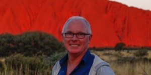 Michael Gordon on assignment in Uluru in 2017.