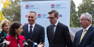 John Sidoti,member for Drummoyne,pictured with NSW Premier Dominic Perrottet in 2017.