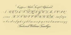 F. W. Tamblyn’s guide to Copperplate script from the Penman’s Art Journal,1905. 