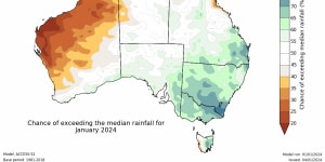The bureau expects above-average rainfall across NSW in January and for the rest of summer.