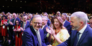 Prime Minister Anthony Albanese at the Labor Party national conference on Thursday.
