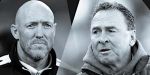Coaching with a chip on their shoulder:Craig Fitzgibbon and Ricky Stuart.