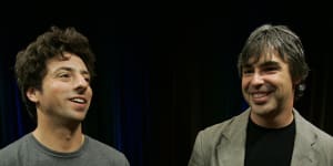 Google co-founders Sergey Brin,left,and Larry Page.