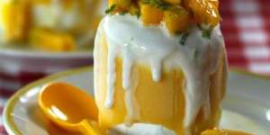 Mango and coconut vacherin.