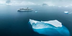 Icebergs in Antarctica with Viking Cruises.