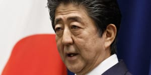 Health concerns:Japanese Prime Minister Shinzo Abe. 
