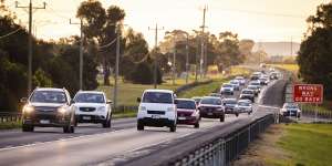 Peak hour on the Western Highway in Melton.