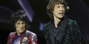 The Rolling Stones in concert at Rod Laver Arena in Melbourne,2014.