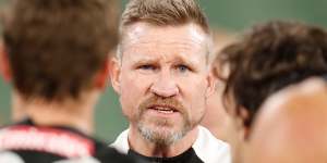 Collingwood coach Nathan Buckley.