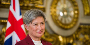 Foreign Minister Penny Wong in Paris late last month.