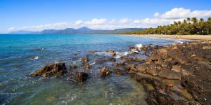 The rocky coastline at the northern end of Four Mile Beach in Port Douglas.