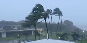 Tropical Cyclone Koji bears down on the Whitsunday coast on January 11,2026.