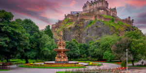 Hard to miss:Edinburgh Castle occupies a lofty hilltop perch in the middle of the city.