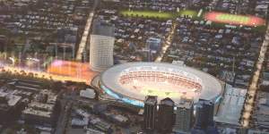 A previous concept image of the Gabba as the main venue for the 2032 Olympic and Paralympic Games.