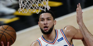 Ben Simmons has been working out in the gym after back surgery but hasn’t played a game since the 2020-21 play-offs when he was with the 76ers.