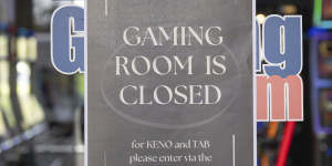 Out of action:The Hastings Club’s gaming room.