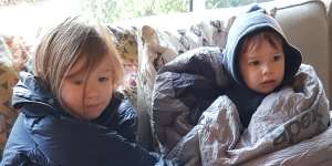 The Nunns’ children had to bundle up in their sleeping bags to keep warm in the old weatherboard home that lacked insulation.
