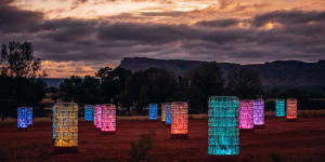 Towers of Light at Kings Canyon - the installation emits an “otherworldly singing”.