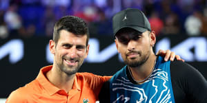 ‘I’ve got your back,bro’:Kyrgios offers to be Djokovic’s bouncer