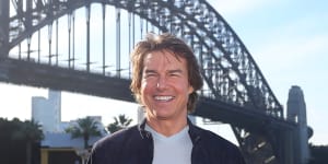 Tom Cruise promoting the latest Mission:Impossible movie in Sydney on Sunday.