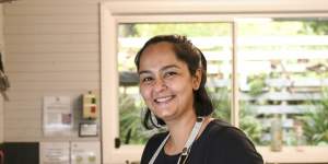 Chef Helly Raichura making Lazeezan in the EVL kitchen.