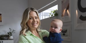Hayley Scutts-Gullery changed her lifestyle before falling pregnant with her baby,Hugo.