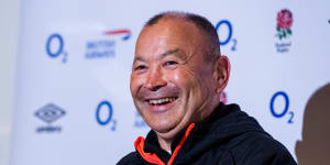 Eddie Jones speaks at his press conference in Coogee on Thursday.