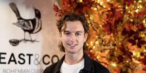 Actor Cameron Robbie attended the opening of Surry Hills eatery Beast and Co.