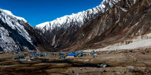 After the earthquake in 2015 Langtang,Langtang Valley.