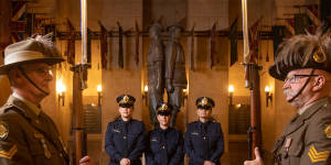 Long-time Shrine guards Peter Scott (left) and Andrew Campbell-Burns (right) will soon be joined by new recruits.