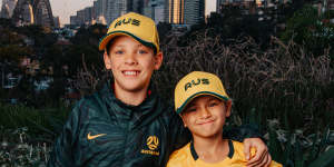 Spencer and Beau Brice from Sydney’s Neutral Bay have become big Matildas fans.