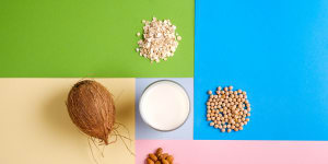 Alternative milks can be made from coconut,oats,soy beans,almonds and more.