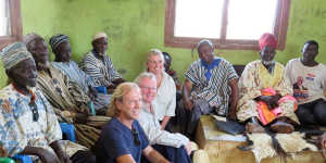 James Arkoudis with local leaders in Ghana.