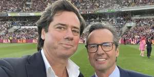 Gillon McLachlan and little brother Hamish.