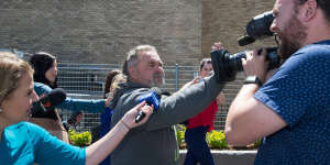 Norman Achurch,father of accused Chad Achurch,outside court on Tuesday.