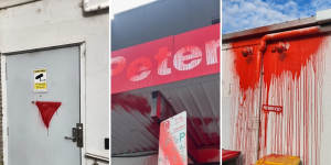 Vandals defaced Labor MP Peter Khalil’s inner Melbourne office on Monday morning.