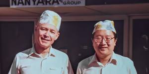 Dr Chan (right) with then-colleague Dr Bob Short outside their Perth clinic in the 1980s. He remembers protesters entering the waiting room,“preaching to the patients”.