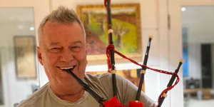 Jimmy Barnes has been learning the bagpipes in lockdown.