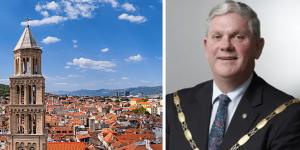 City of Cockburn Mayor Logan Howlett,inset,is planning to travel to Split,Croatia,as part of a “sister cities” partnership with the local government. Picture:Getty Images/Supplied