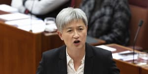 Foreign Minister Penny Wong will formally impose the sanctions on two Russian nationals and one Ukrainian. 