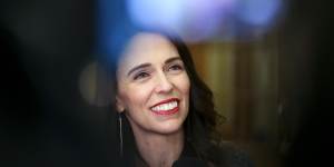 Jacinda Ardern speaks to media on her way to a meeting with her newly elected MPs at Parliament on Tuesday.