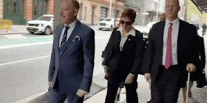 Gail Connolly arrives at ICAC on Thursday.